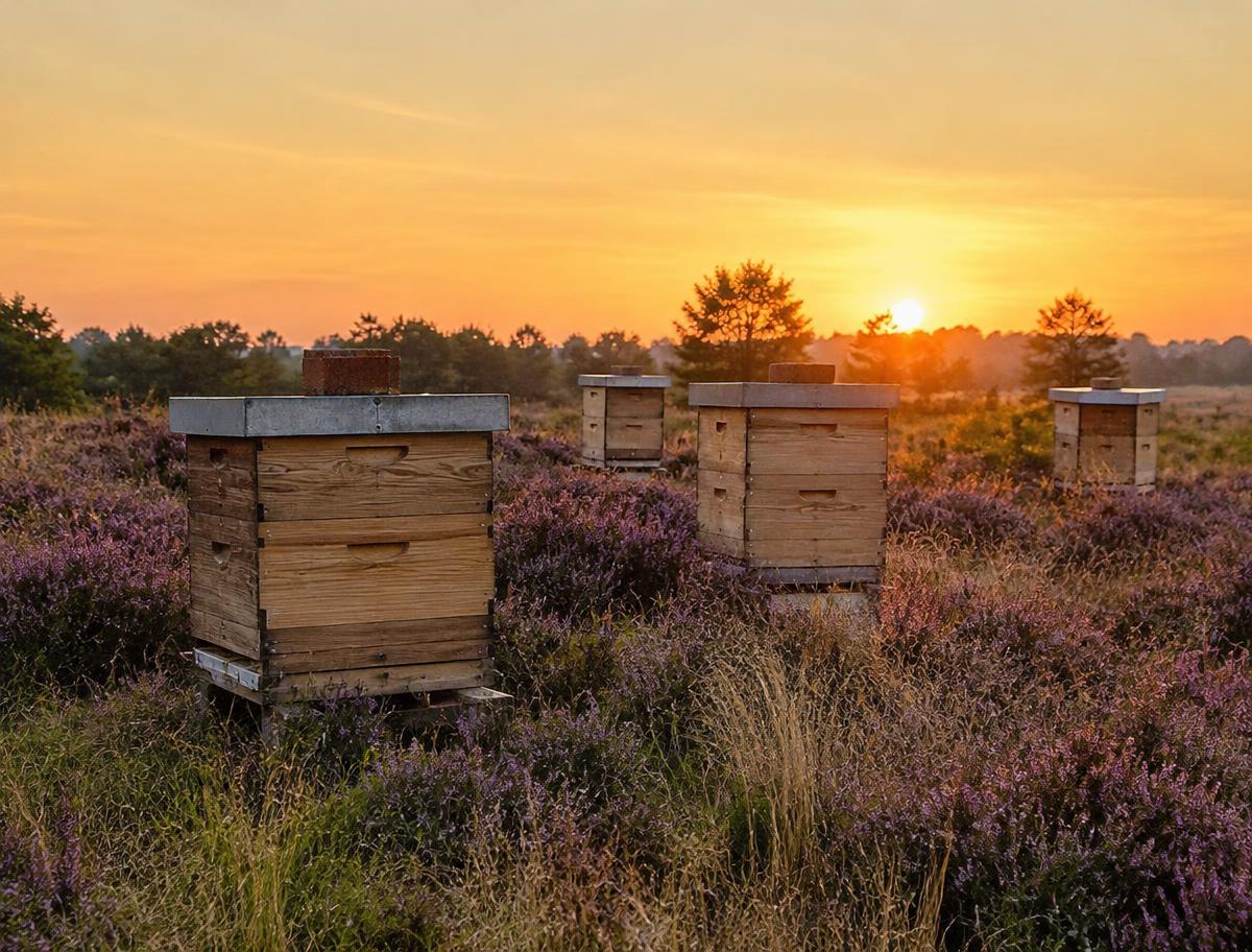 Bijenkasten op de heide